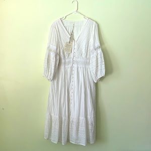 White anthropologie dress size 14